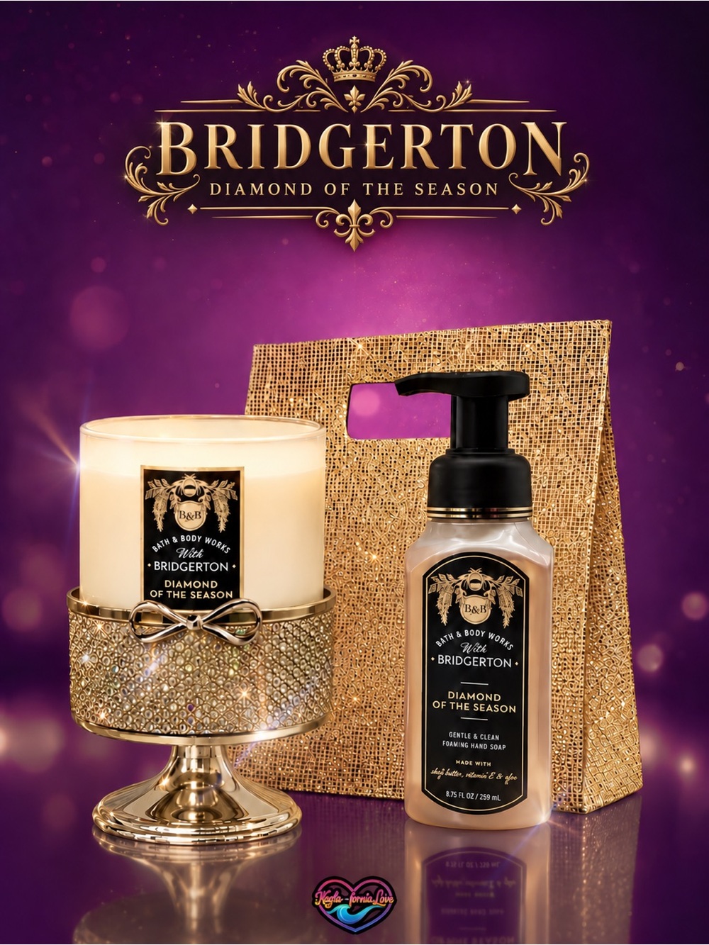 BBW Bridgerton Diamond of the Season 4-Pc Gift Set + Sparkling Bow Pedestal